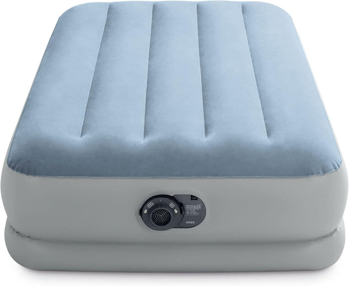 Intex Dura-Beam Plus Mid-Rise Luftmatratze: Fiber-Tech – Twin Size – Integrierte USB-Elektropumpe –