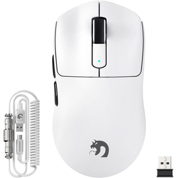 MAMBASNAKE M3 39g SUPERLEICHTE Kabellose Gaming-Maus mit Spiralkabel, PixArt PAW3395PRO-Sensor, Bis