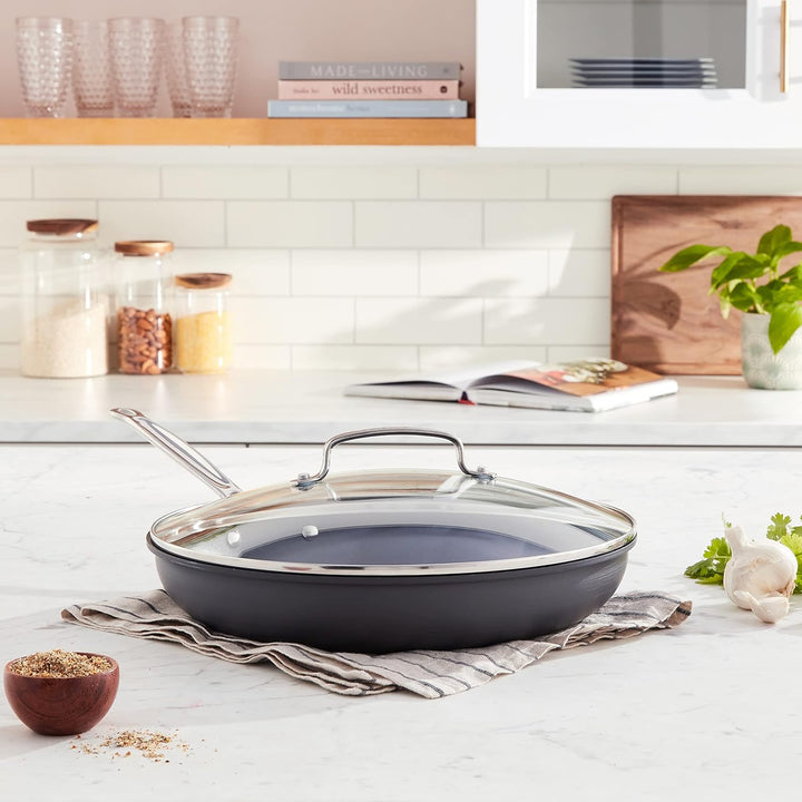 Cuisinart 622–30G Antihaftbeschichtung, harteloxiert, 30,5 cm, Pfanne mit Glasabdeckung Pfanne mit A