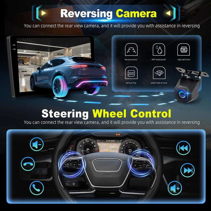 4G+128G Android Autoradio für FIAT 500X 2014-2020 mit Wireless Carplay & Android Auto, 9-Zoll IPS To