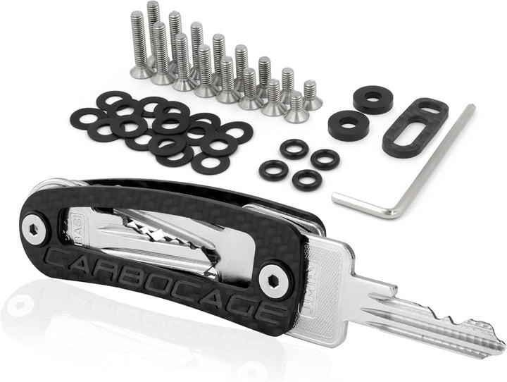 CARBOCAGE KEYCAGE - Key Organizer Carbon - Schlüsselorganizer - Schlüsselbund bis zu 14 Schlüssel
