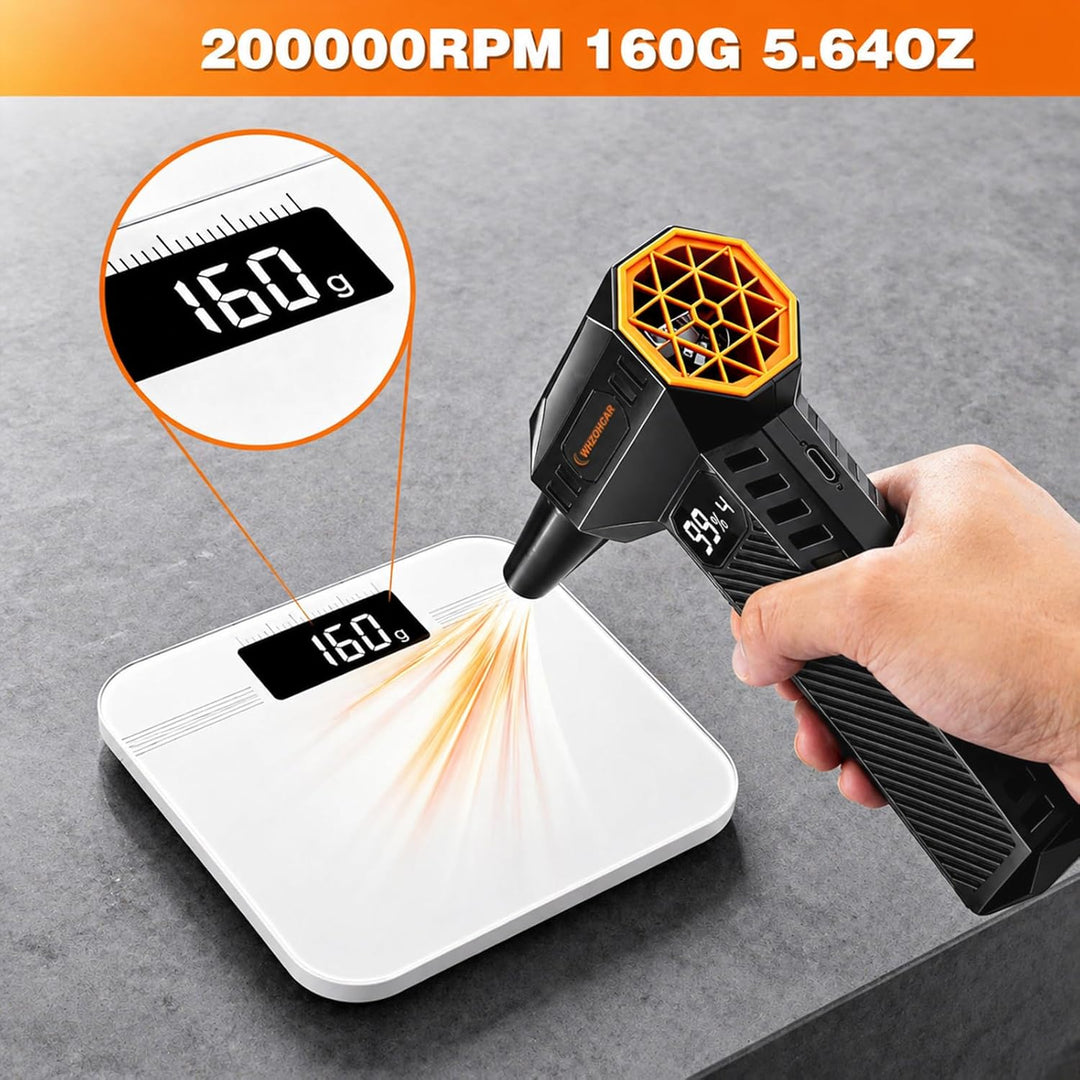 Elektrisches Staubgebläse 4-Gang Meinstellbare Electric Air Duster 200000RP mit LED-Licht Air Duster