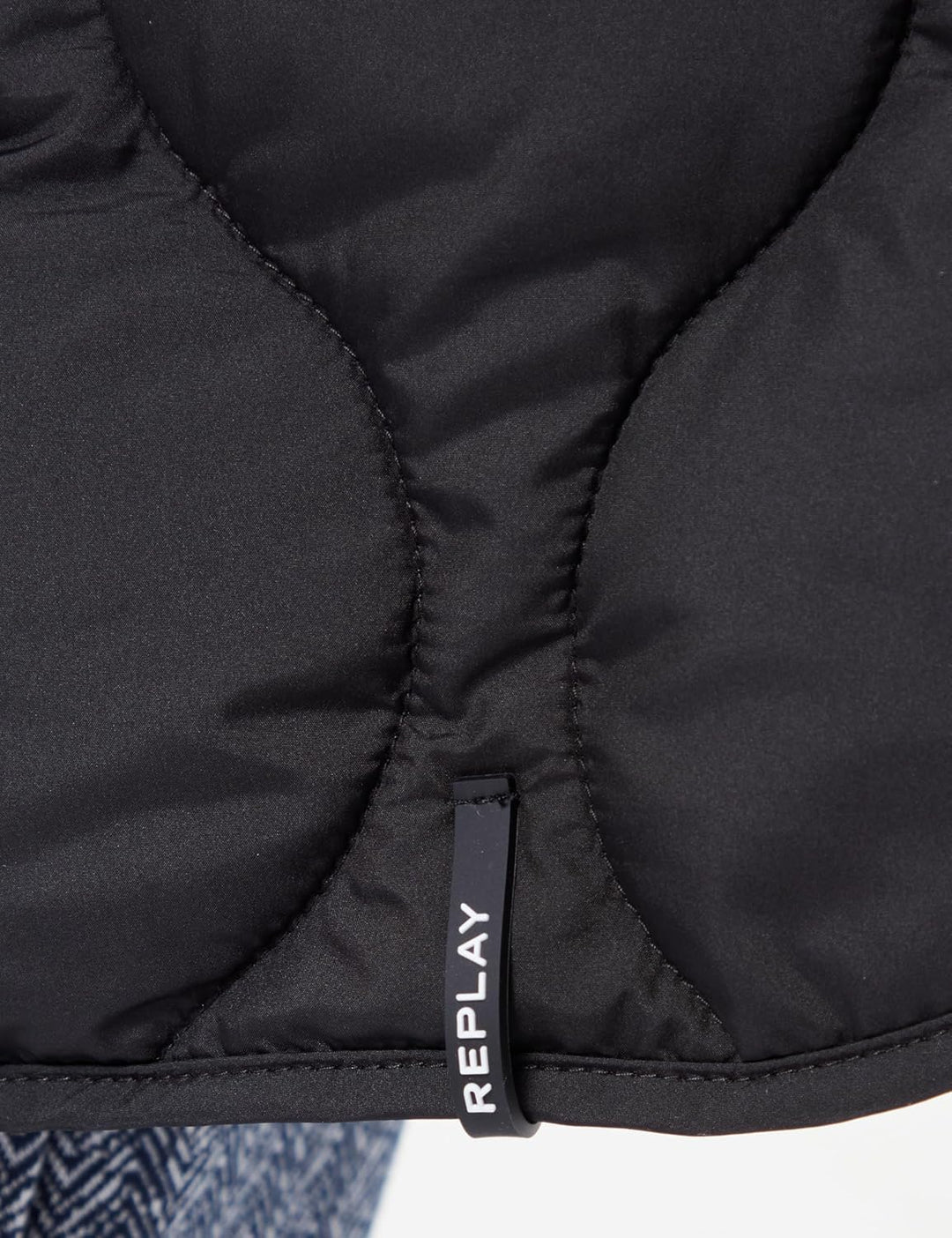 Replay Damen Mantel mit Kapuze, Black 098
