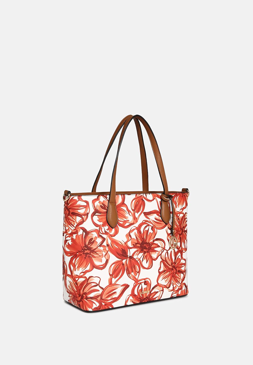 L. CREDI Handtasche Jasmin mit Label-Applikationen Damen Einheitsgrösse Pumpkin, Einheitsgrösse Pump