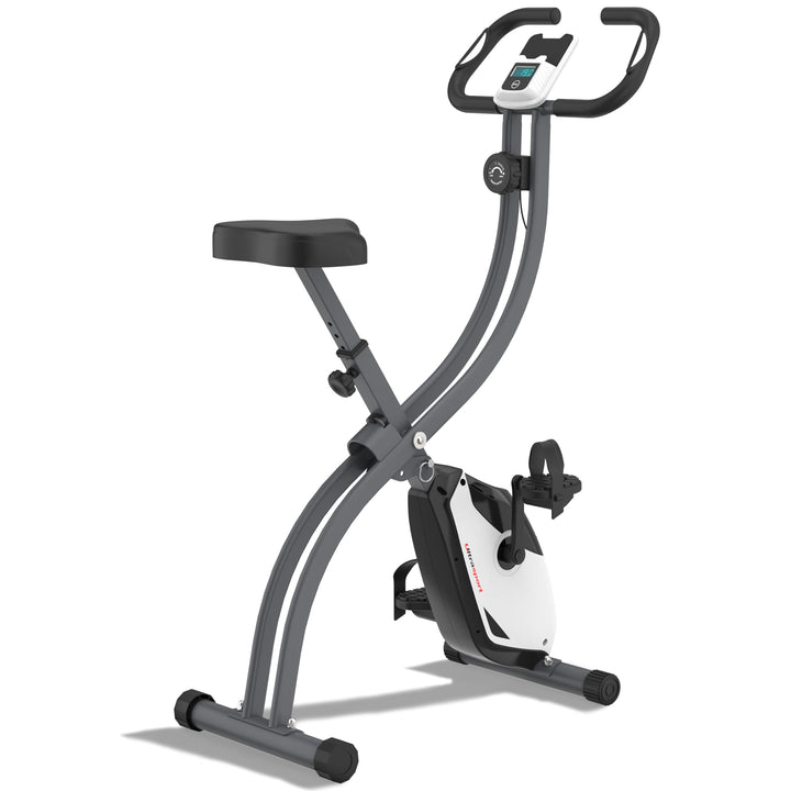 Ultrasport F-Bike 150/200, Heimtrainer, 8 Widerstandsstufen, Tablethalterung, Handpulssensoren, falt