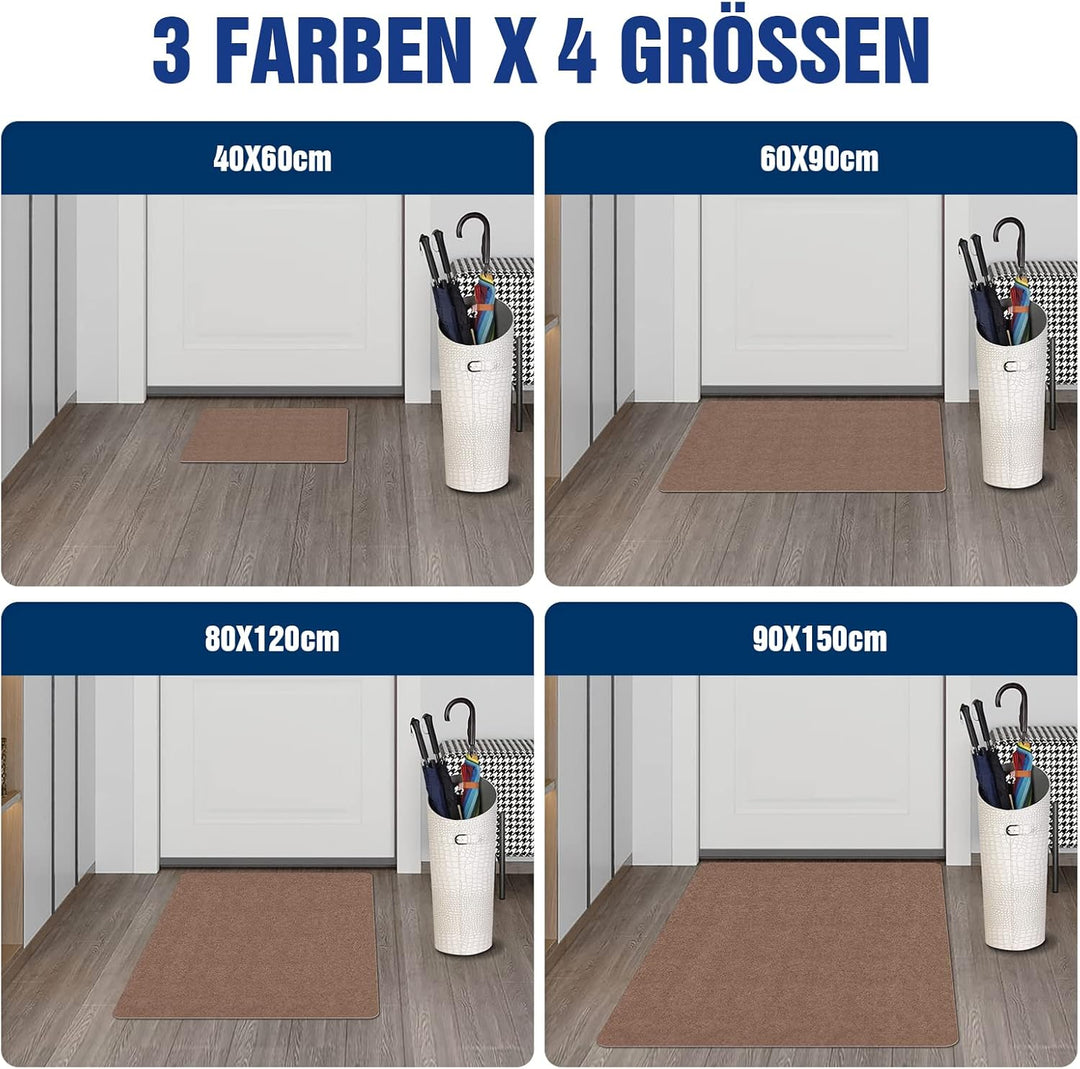 Fussmatte innen,waschbar Schmutzfangmatte,superdünne Eingangstürmatte,strapazierfähige Türmatte Schm