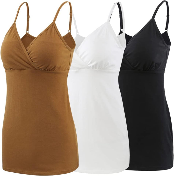 COLOMI Still-Tanktops für Mutterschaft Unterhemden für Schwangere BH zum Stillen Basic Camisole S Bl