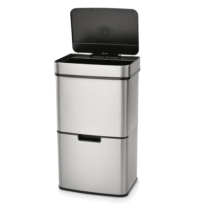 SVITA Sensor-Mülleimer Mülltrennsystem Edelstahl Mülleimer mit Sensor Abfalleimer (62L), 62L