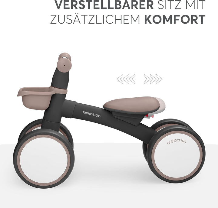 KikkaBoo ZIPI Fahrrad Ohne Pedale, Laufrad mit Korb, Einstellbar, Kinderspielzeug, Baby-Geschenk Sch