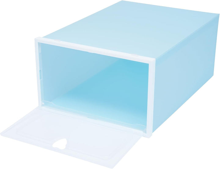 20 Stück Schuhbox,Faltbare Kunststoff-Schuhaufbewahrungsbox,Transparent PP Stapelbar Flip-Top Aufbew