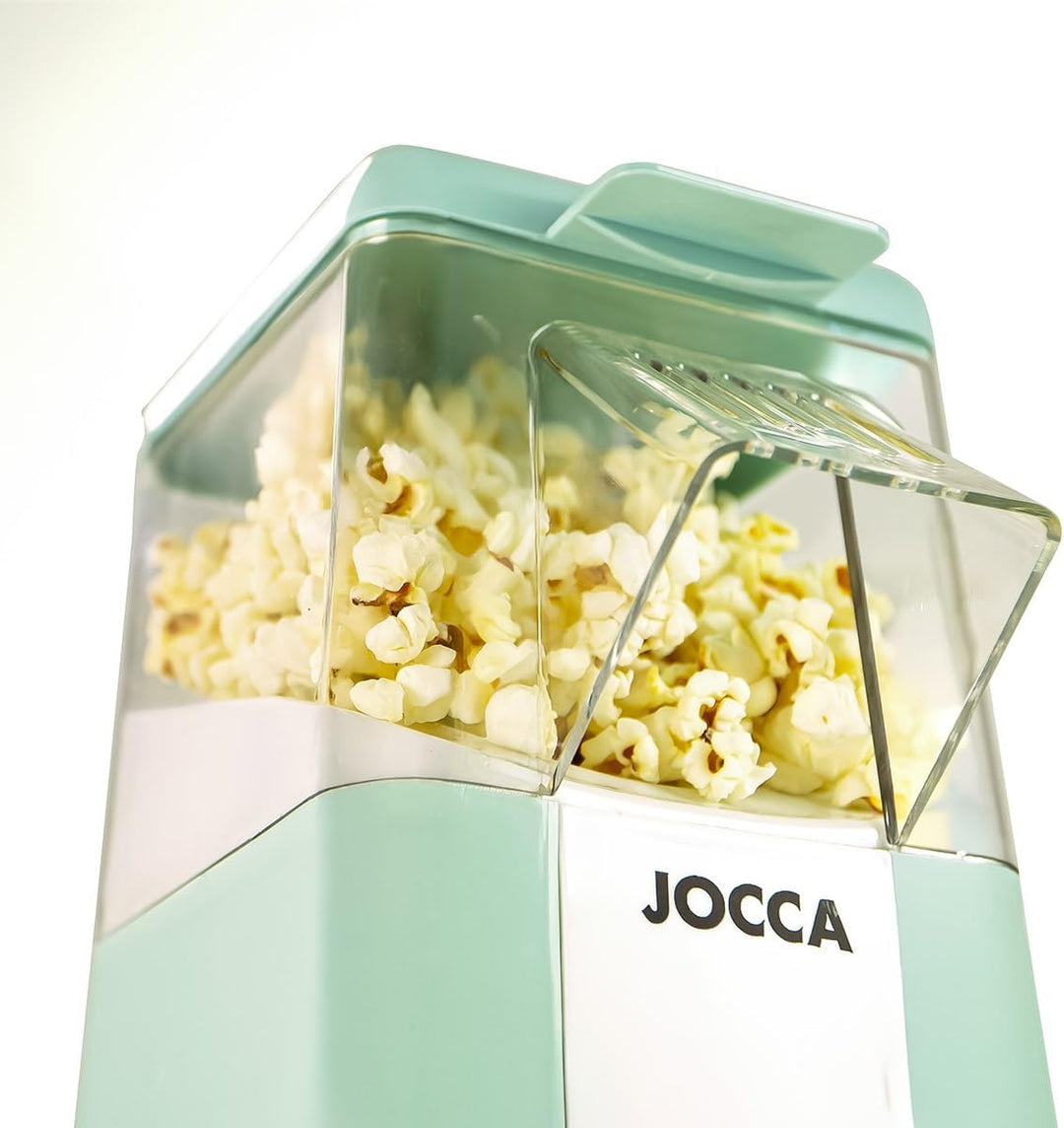 Jocca Popcorn-Maker Funny Cooking Türkis | Popcorn ohne Öle | 3 Minuten fertig | kompakt und einfach