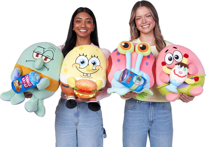 Snackles Figur Spongebob Schwammkopf, 35 cm grosses Plüschspielzeug (Spongebob & Krabby Patty) von Z