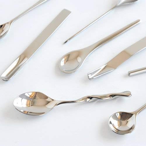 Alessi Il caffè/tè Alessi MSPOONSET - Set Bestehend aus 8 Kaffeelöffeln aus Edelstahl 18/10 Glänzend