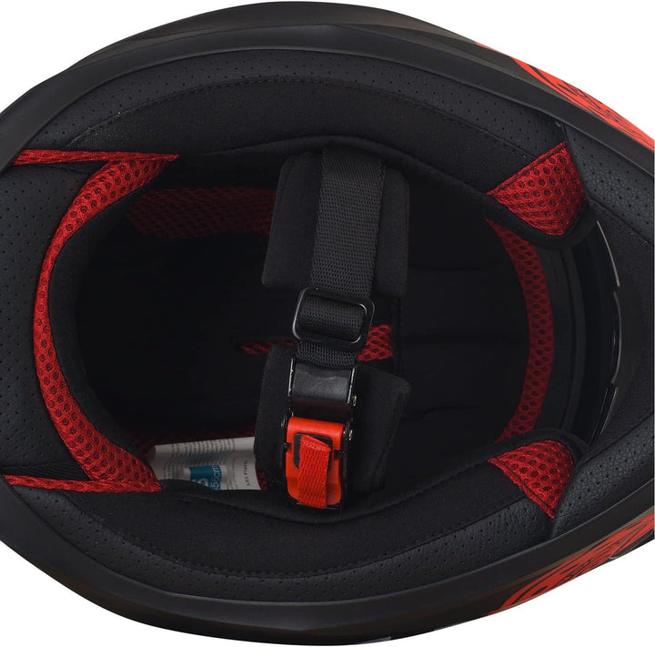 Broken Head made2rebel Motocross-Helm Rot mit Visier - Enduro-Helm - MX Cross-Helm mit Sonnenblende