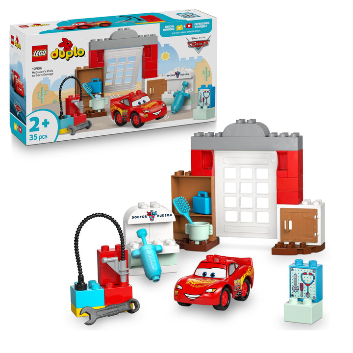 LEGO DUPLO │ Disney and Pixar Cars – McQueens Besuch in Docs Werkstatt Rennwagen für Kleinkinder mit