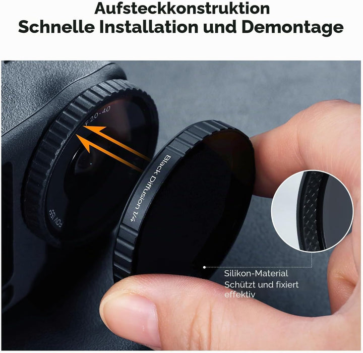 K&amp;F CONCEPT Clip-On Black-Mist 1/4 Filter Kompatibel mit DJI Osmo Action 6, Clip-On Schnellwechsel-F