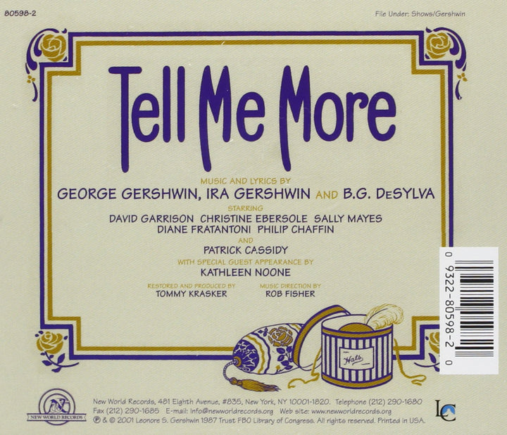 Gershwin:Tip-Toes,Gershwin & Desylva:Tell Me More, Audio-CD
