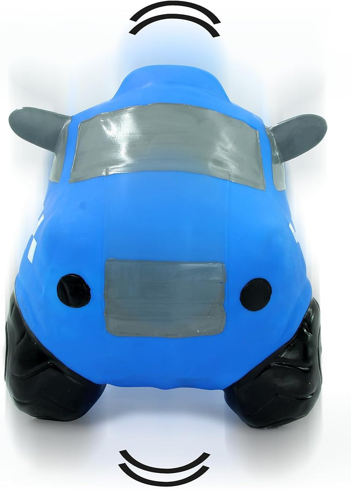JAMARA 460455 Hüpfauto Police Truck HoppyDoo - Spielzeug für Kinder, Hüpfspielzeug Baby Indoor/Outdo