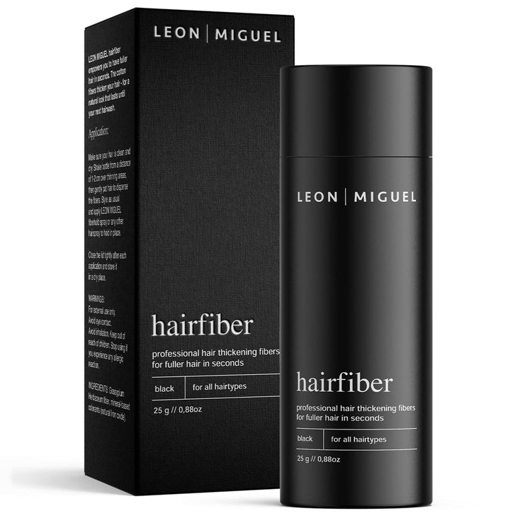 LEON MIGUEL Hair Fiber - Haarverdichtung - Premium Streuhaar/Schütthaar mit Soforteffekt bei Geheimr