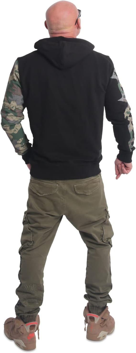 Yakuza Herren Rising Skull Hoodie Kapuzenpullover S Schwarz, S Schwarz