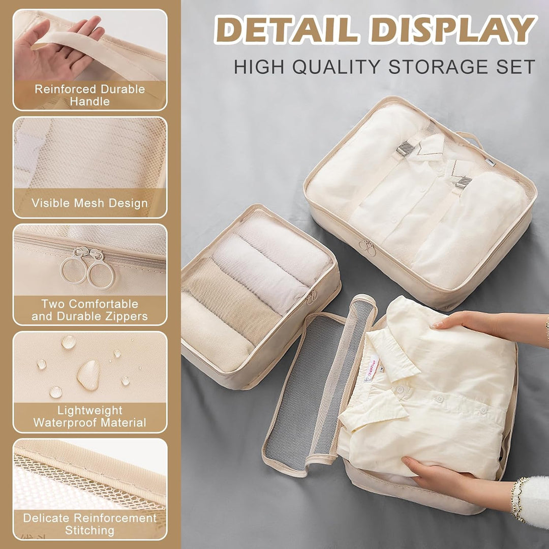 Koffer Organizer Set, 14 Stück Wasserdicht Packing Cubes, Multifunktionale Travel Packwürfel, Koffer