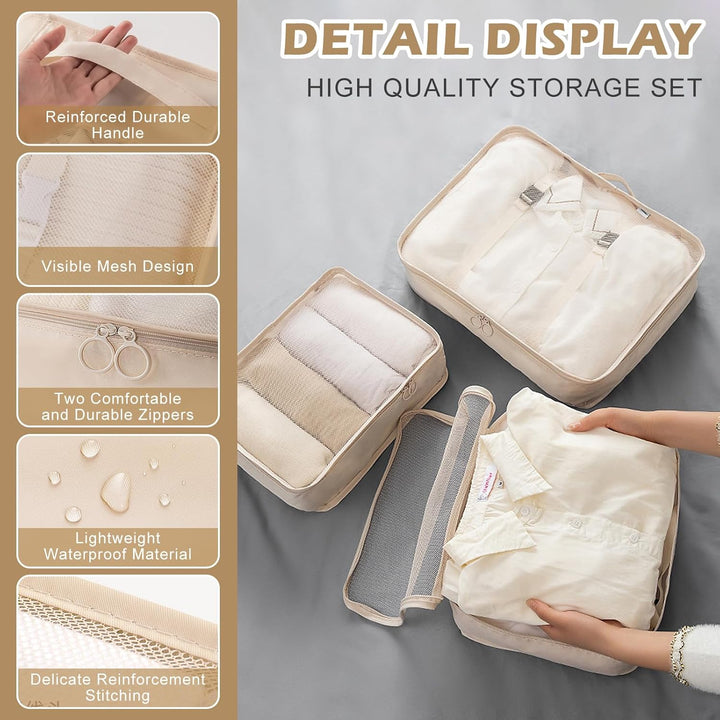 Koffer Organizer Set, 14 Stück Wasserdicht Packing Cubes, Multifunktionale Travel Packwürfel, Koffer