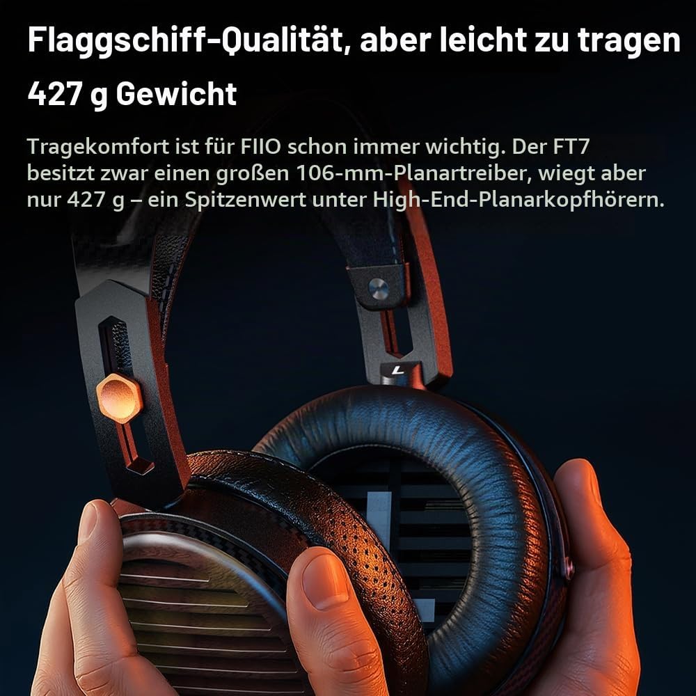 FiiO FT7 Flagship Over-Ear-Kopfhörer mit offener Rückseite