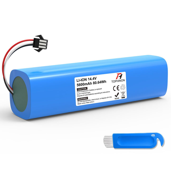 HT TopHinon 14,4 V 5600 mAh Li-Ion Ersatzakku für Proscenic M7/M8 Pro, Lydsto R1, Uoni V980 Plus, Le