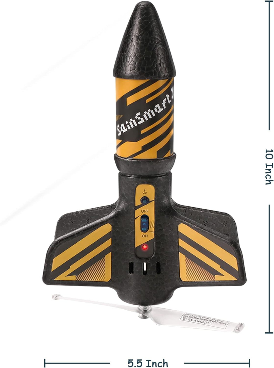 SainSmart Jr. Rakete Spielzeug – Motorisierte Rakete mit Fallschirm, Start bis zu 61 Meter, Outdoor-