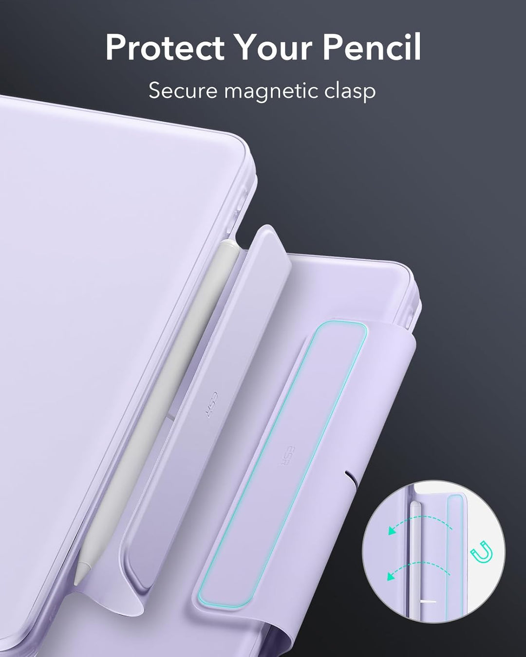 ESR iPad Pro 13 Zoll (M5/M4, 2025/2024) Hülle mit Tastatur, Tastaturhülle mit Einzustellendem Magnet