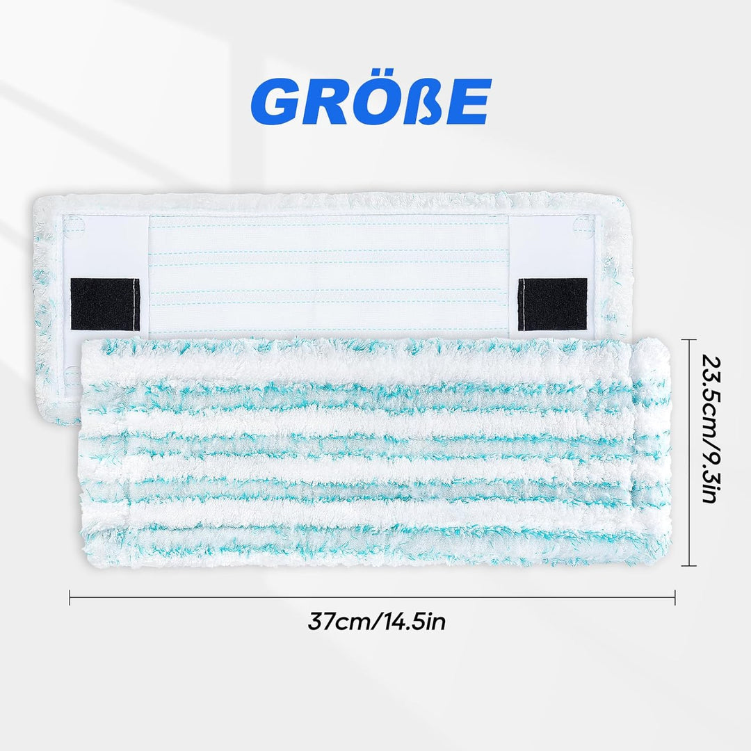 KEEPOW 6 Wischbezüge für Leifheit Clean Twist M Ergo Micro Duo, Ersatzbezüge mit 2-Faser-System, Kom