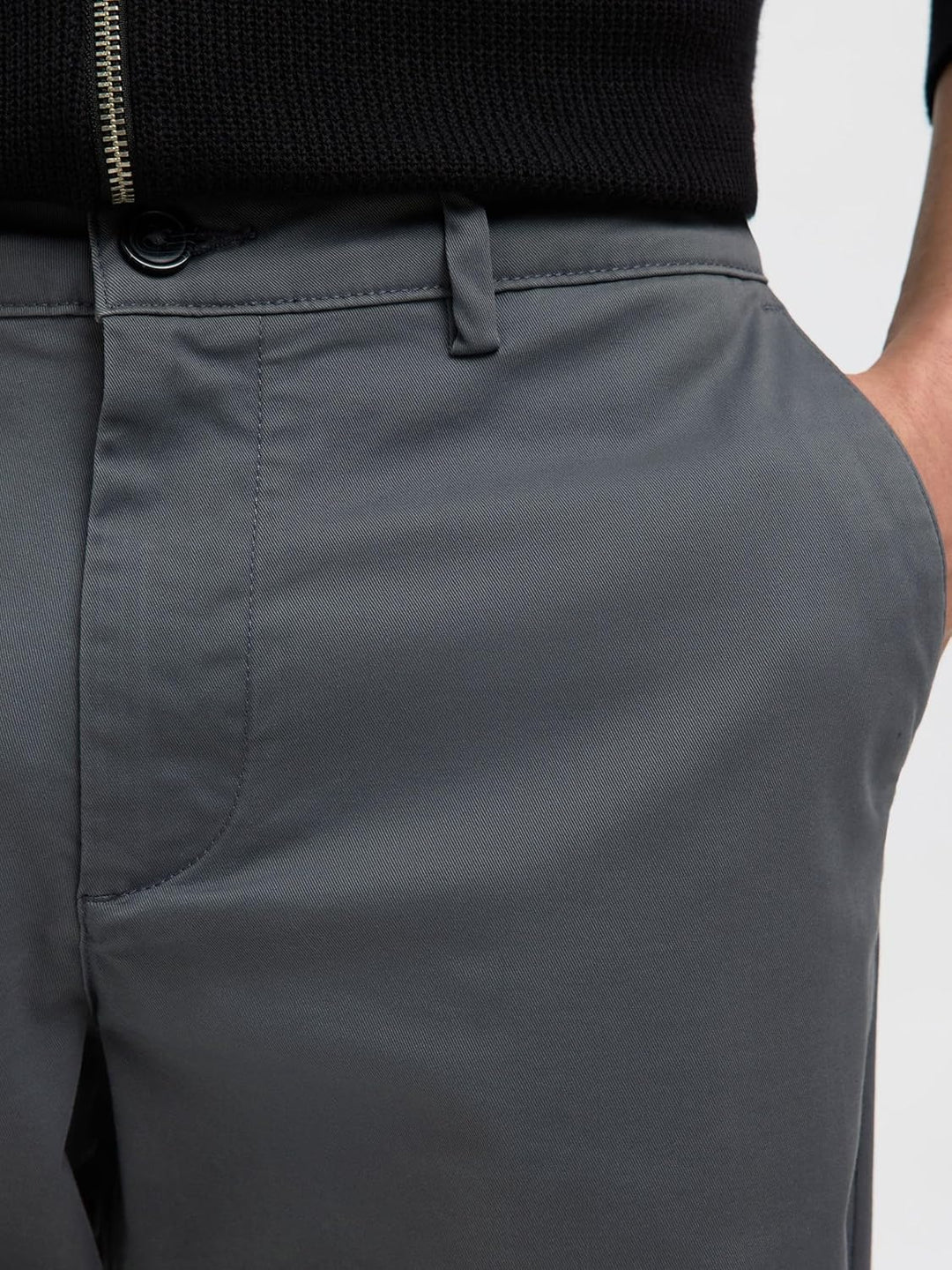 Selected Homme Male Chino 196 Straight Flex 32W / 34L Dark Shadow, 32W / 34L Dark Shadow