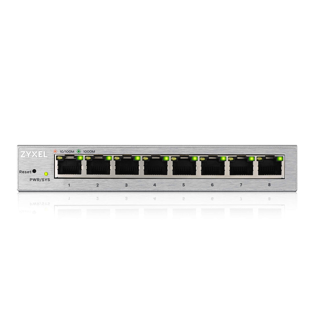 Zyxel 8-Port Gigabit Web Managed Switch, Lifetime Garantie [GS1200-8], 8-Port