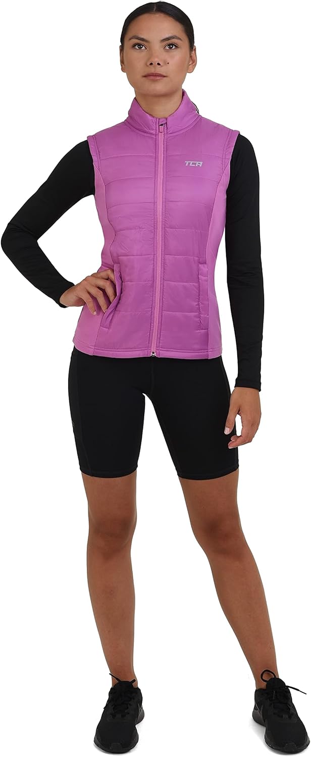TCA Damen Excel Runner Gilet Daunenjacke M Rosa, M Rosa