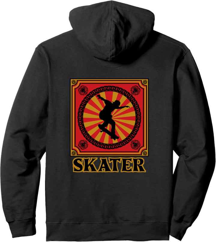 Traditional Skating Skateboard Waveboard Longboard Skater Pullover Hoodie