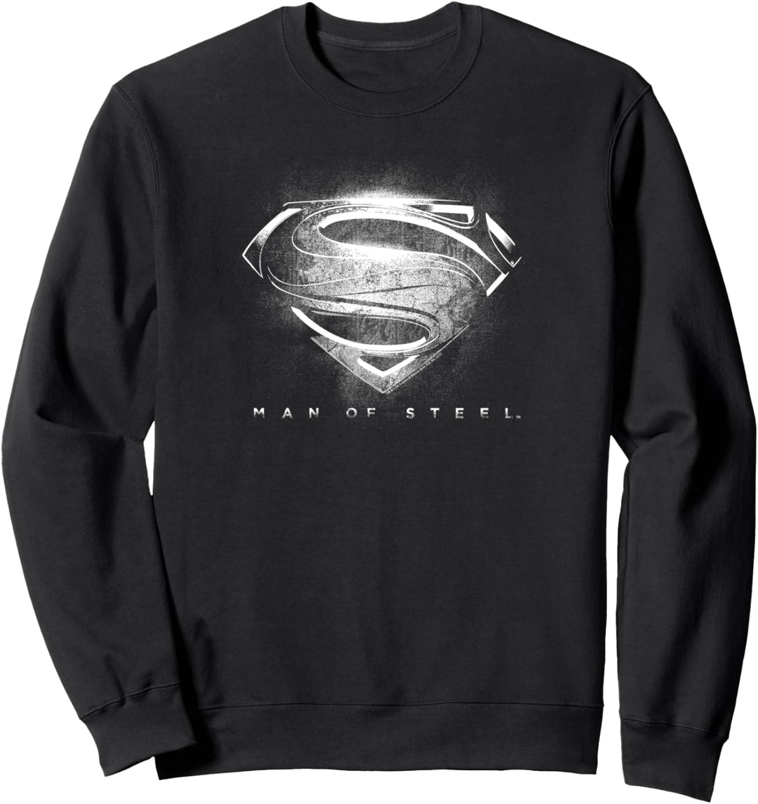 Superman Man of Steel Contrast Logo Symbol Sweatshirt