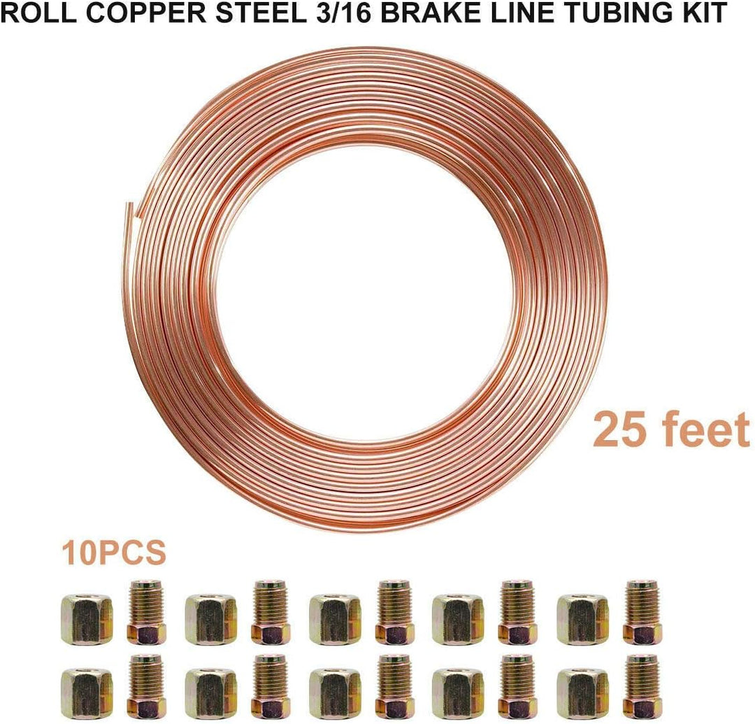Cupro Nickel Kupfer Bremsschlauch, 3/16 Zoll Riloer Rigid Tube mit Anschlüssen mit 20 männlichen und