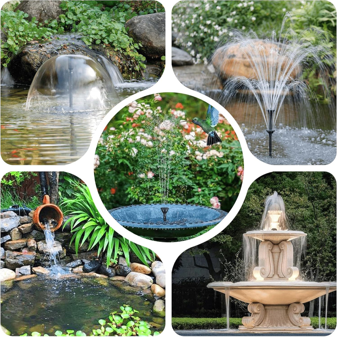 Biling 50W Solarbrunnen für Draussen mit 3 Düsen, 2100L/H Solar Springbrunnen für Aussen Grosse Gart