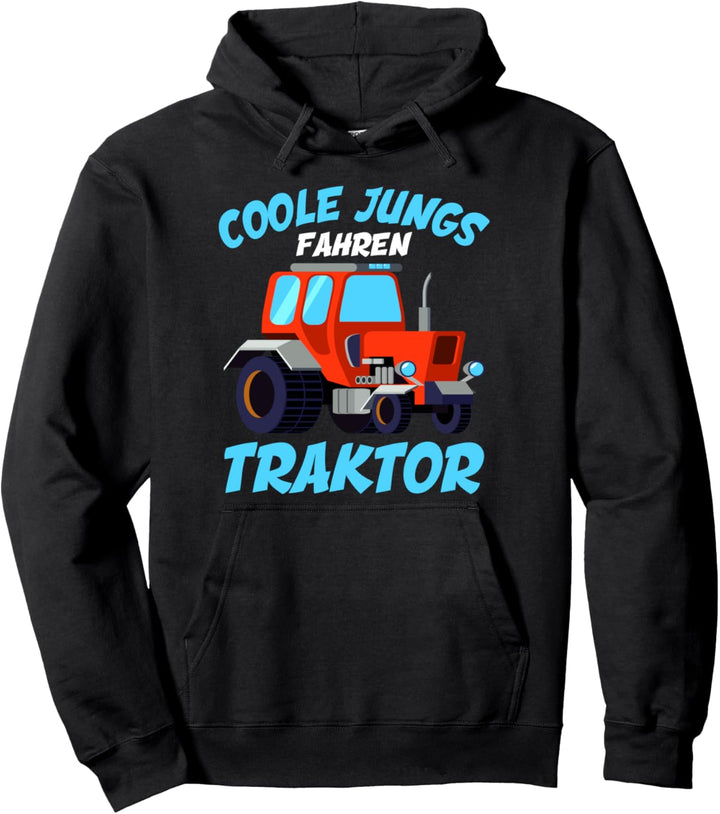 coole Jungs fahren Traktor Landwirtschaft Trecker Biobauer Pullover Hoodie