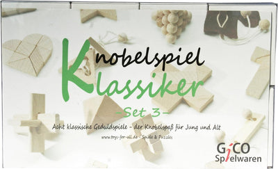 GICO Knobelspiel Klassiker Sets - 8 Geschicklichkeitsspiele in Geschenkverpackung - incl. Lösung (Se