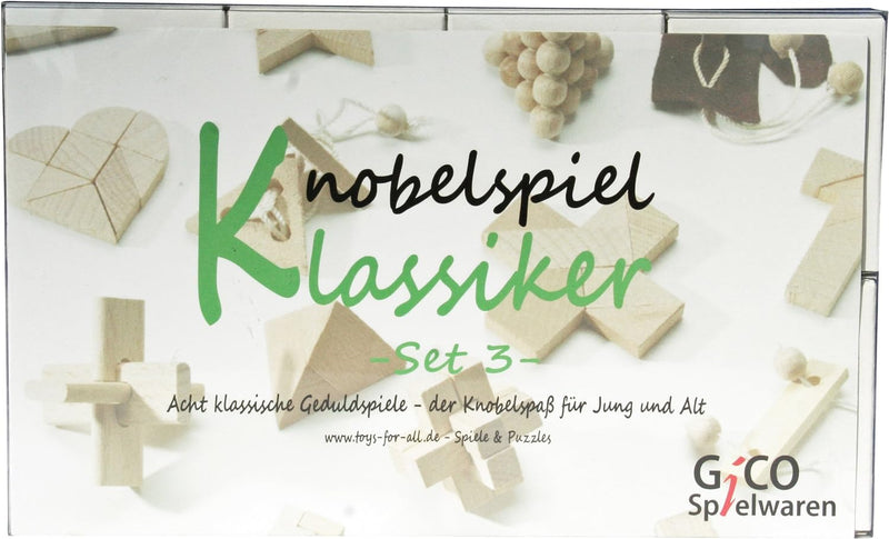 GICO Knobelspiel Klassiker Sets - 8 Geschicklichkeitsspiele in Geschenkverpackung - incl. Lösung (Se