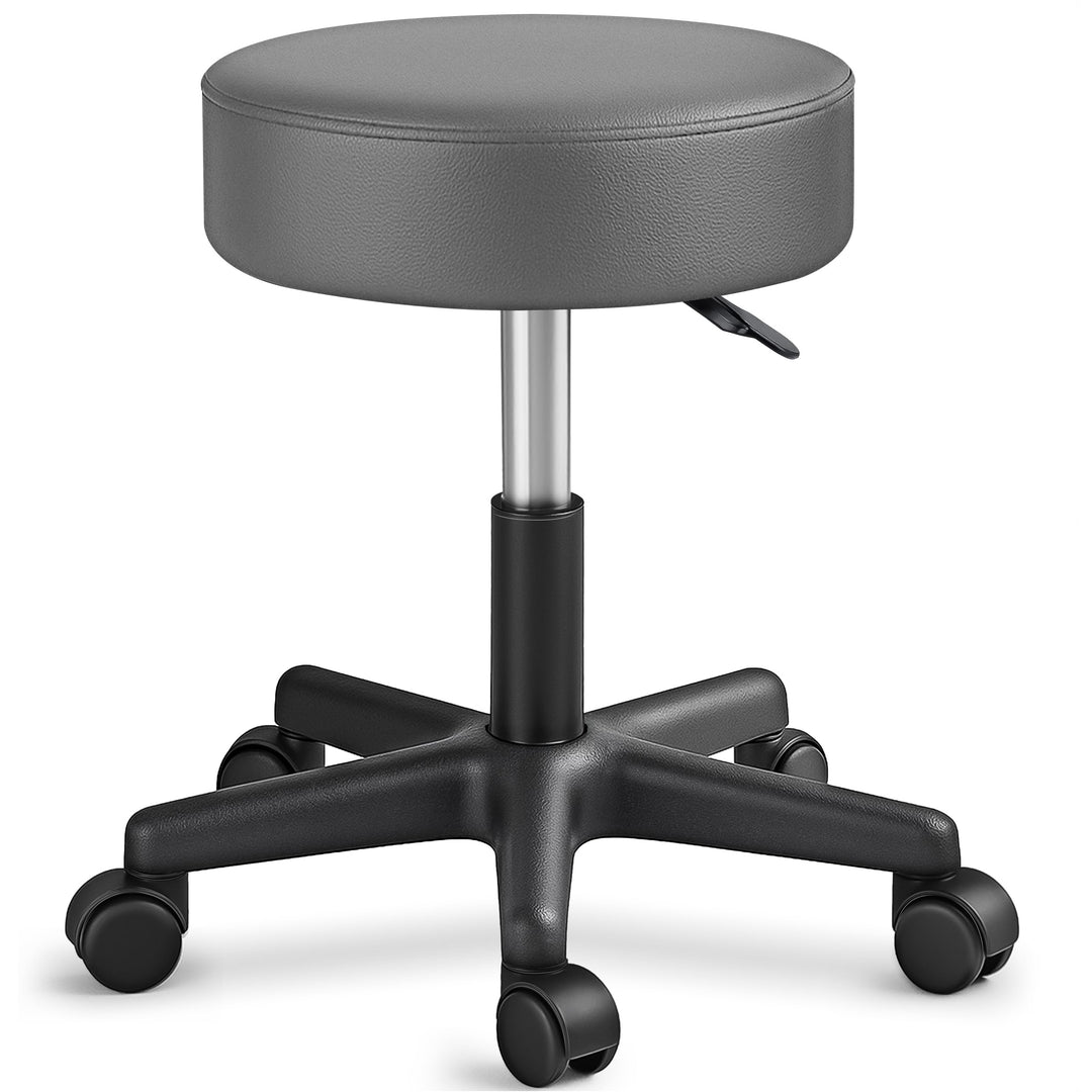 TRESKO® Rollhocker höhenverstellbar 10 cm Dicke Polsterung bis 150 kg | Hocker 47-60cm | Arbeitshock
