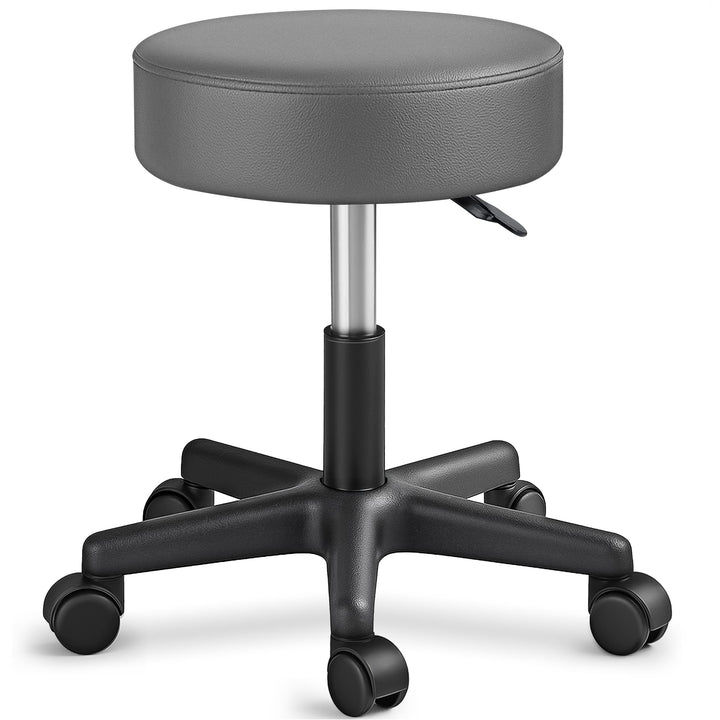 TRESKO® Rollhocker höhenverstellbar 10 cm Dicke Polsterung bis 150 kg | Hocker 47-60cm | Arbeitshock