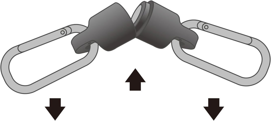 Daiichiseiko Sicherheitsschnur L mit 2 Carabiner und Magnethalter Holder MG 5000