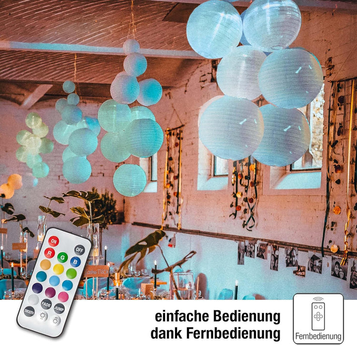 Hellum LED Lampion aussen mit Fernbedienung I Wetterfest Lampion mit wasserdichtem Teelicht I 5x30cm