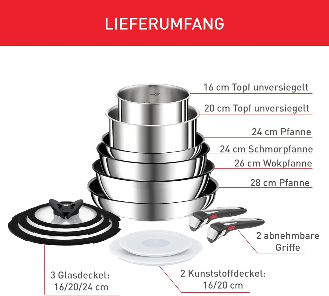 Tefal Ingenio Preference On Topf- & Pfannenset 13-teilig Topf- & Pfannenset 13-tlg, Topf- & Pfannens