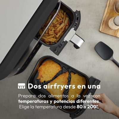 MasterPRO Rocket Duo 900 | Hot Air Fryer Double | Black | 9L Capacity and 2100W Power | LED Touch Sc