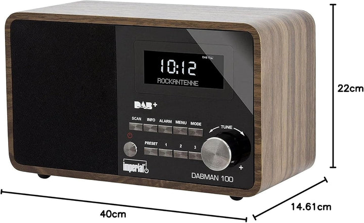 Imperial DABMAN 100 DAB+ und UKW Radio, Farbe:holzoptik holzoptik Single, holzoptik Single