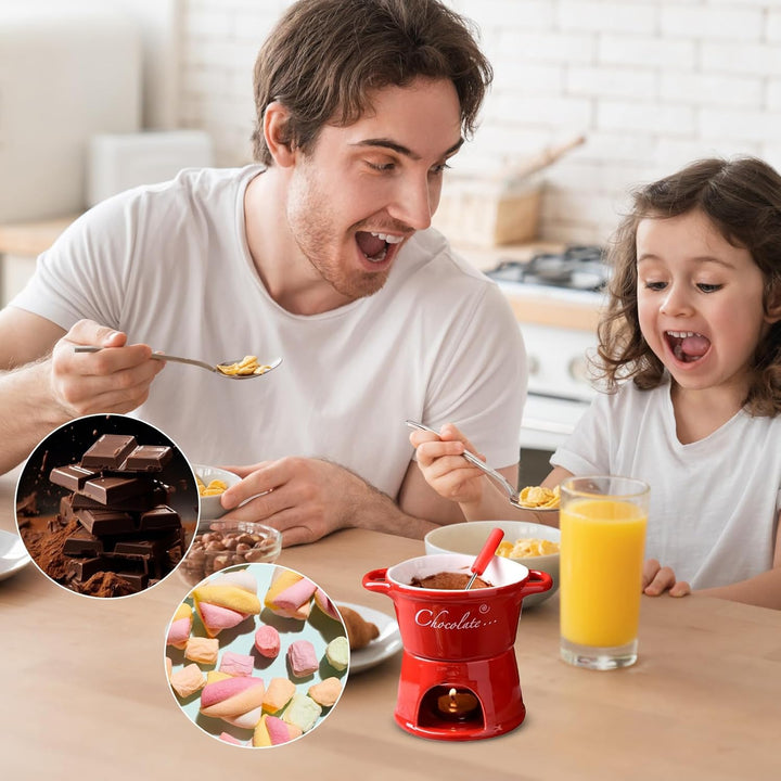 Generisch Tasse Mit Gabel Schokolade, Schoko Fondue Tasse, Becher Zum Schmelzen Von Schokolade, Kera
