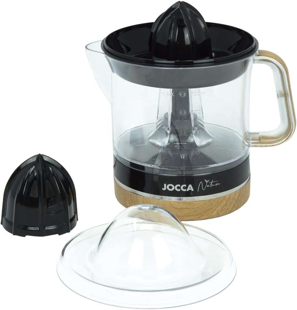 JOCCA - Elektrischer Entsafter 40W, 0.7L / Modernes und stylisches Design | BPA FREE Schwarz, Schwar